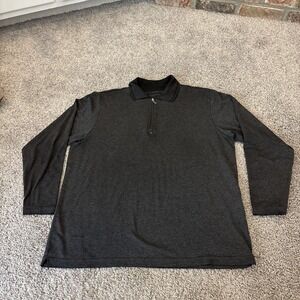Bogner 1/4 Zip Long Sleeve Polo Shirt Mens XL Grey Lufthansa First Class Knit